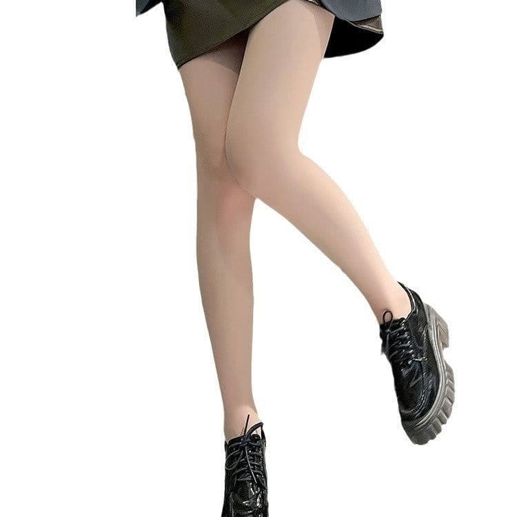 image-Black Silk Stockings Thin Nylon Silk Pantyhose Sunscreen Superb Fleshcolor Pantynose