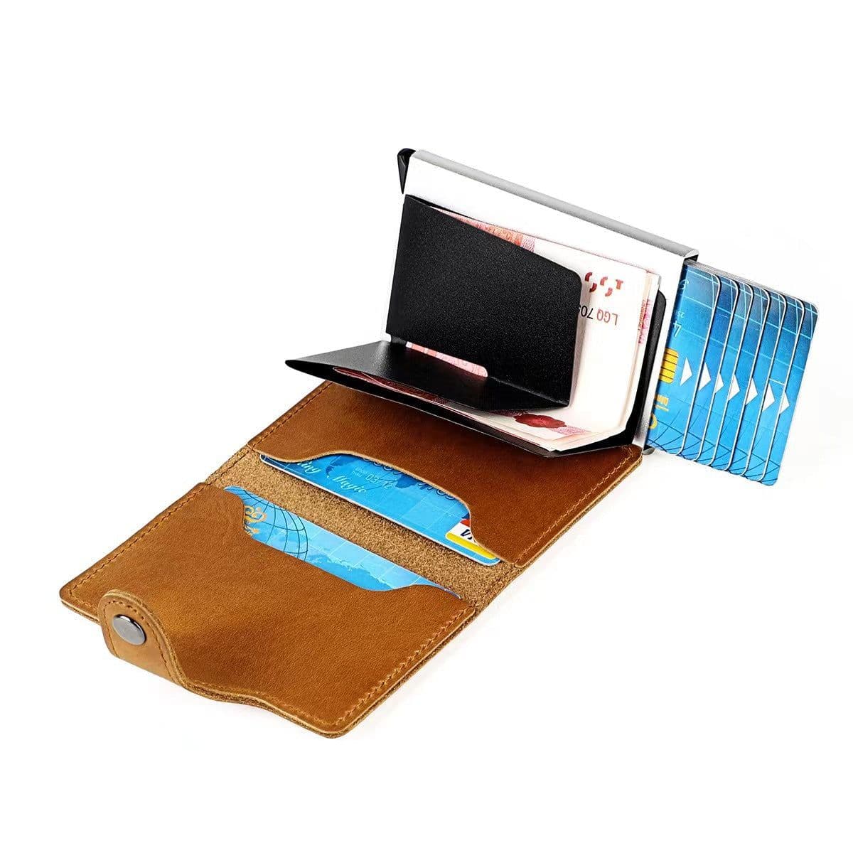 image-Vintage Leather Crazy Horse Leather Card Holder
