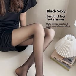image-Pineapple Anti-hook Ultra-thin Long Light Leg Black Silk Flesh Color Sexy Stockings