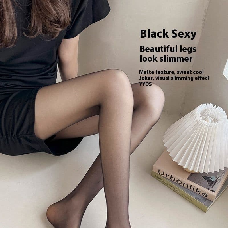image-Pineapple Anti-hook Ultra-thin Long Light Leg Black Silk Flesh Color Sexy Stockings