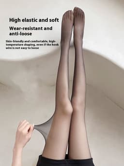 image-Pineapple Anti-hook Ultra-thin Long Light Leg Black Silk Flesh Color Sexy Stockings