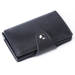 image-Thin Anti-degaussing Business Card Holder Automatic Pop-up Metal Card Bag