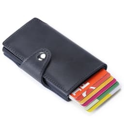 image-Thin Anti-degaussing Business Card Holder Automatic Pop-up Metal Card Bag