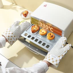 image-Thickened Microwave Oven Heat Insulation Oven Special Anti-hot Gloves High Temperature Resistance