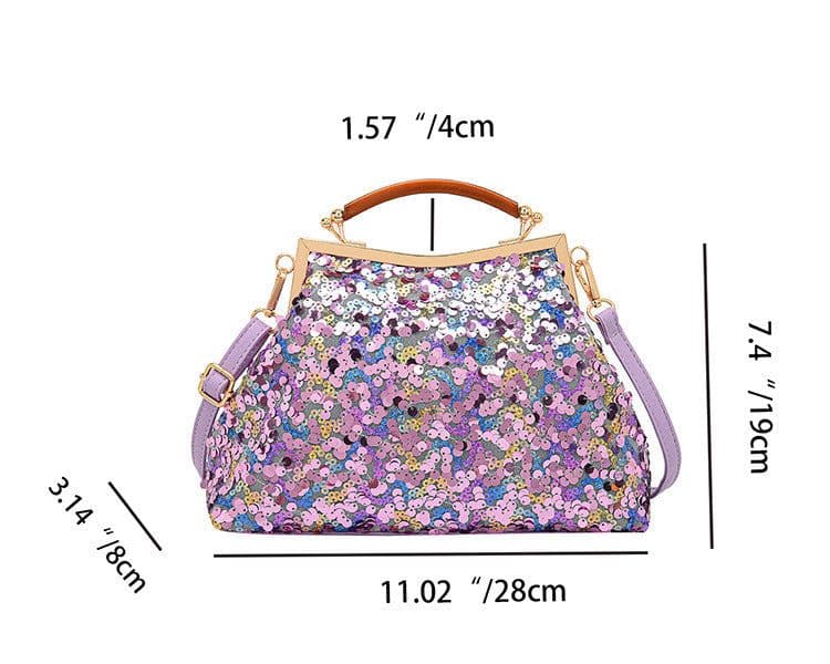 image-Women's Sequined Portable And Fashion Shell Bag