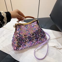 image-Women's Sequined Portable And Fashion Shell Bag