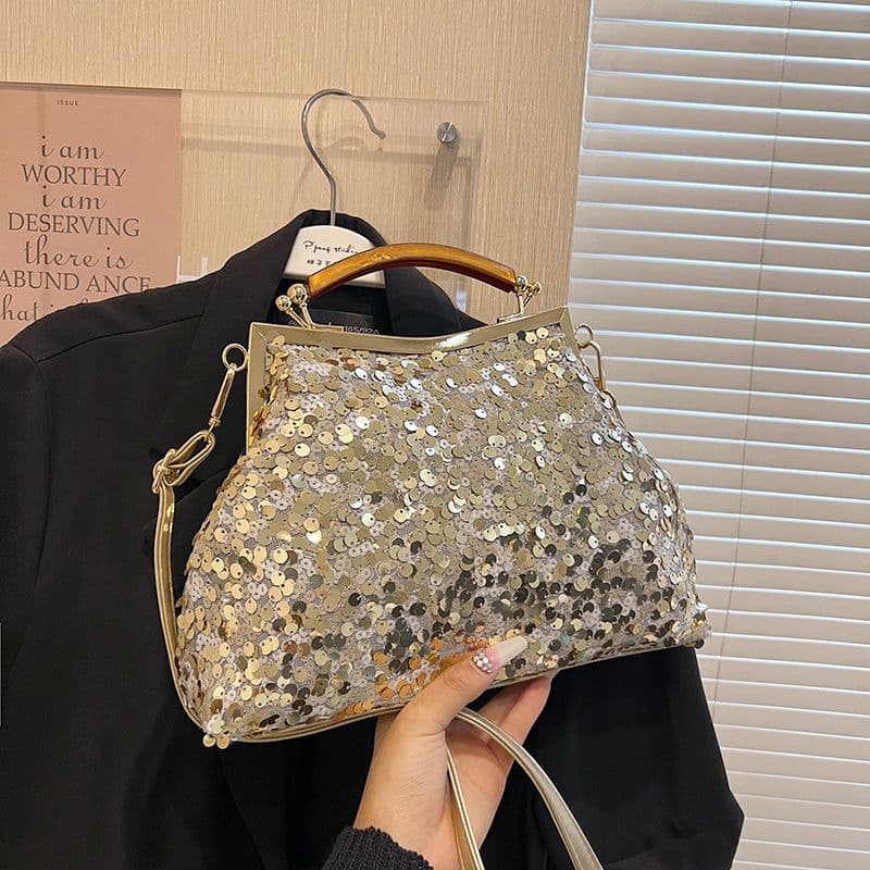 image-Women's Sequined Portable And Fashion Shell Bag