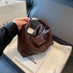 image-Simple Texture Single Shoulder Crossbody Korean Style Fashion Fashion High Sense Underarm Bag