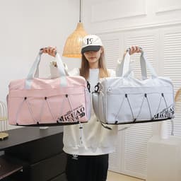 image-Large Capacity Lightweight Tote Luggage Bag Dry Wet Separation Swimming Gym Bags