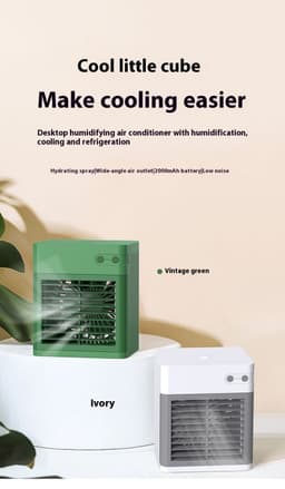 image-Humidifier Desktop Mini Air Cooler USB Water Cooling Fan