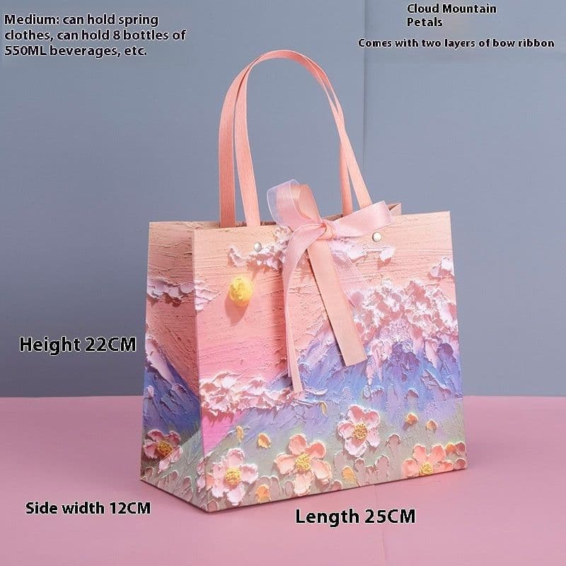 image-Yunshan Petals Beautiful Crayon Gift Handbag