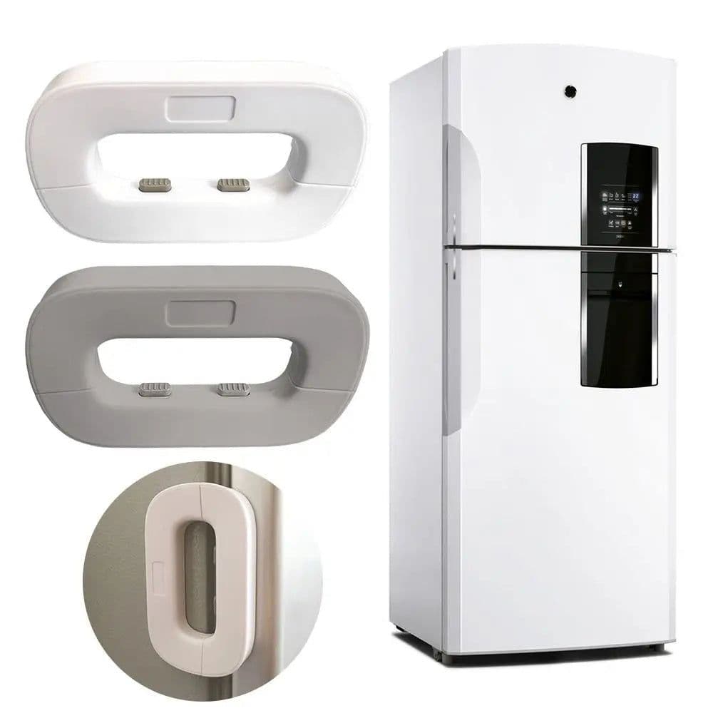 image-Household Refrigerator Lock Freezer Door Lock Toddler Children's Cabinet Safety Lock Baby Anti-pinching Safety For Baby Kitchen Gadgets