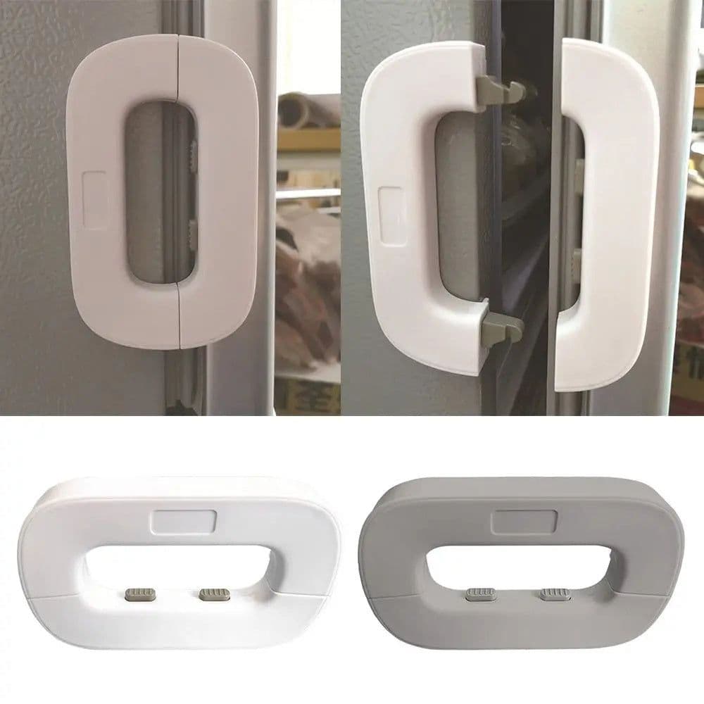 image-Household Refrigerator Lock Freezer Door Lock Toddler Children's Cabinet Safety Lock Baby Anti-pinching Safety For Baby Kitchen Gadgets