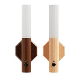image-LED Wood Grain Magnetic Wall Lamp Motion Sensor USB Night Light Cabinet Closet Light Staircase Bedroom Table Bedside Lighting