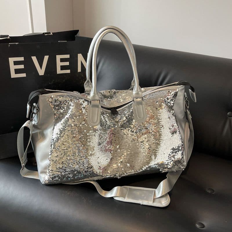 image-Sequined Travel Workout Fashion Shoulder Bag