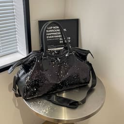 image-Sequined Travel Workout Fashion Shoulder Bag