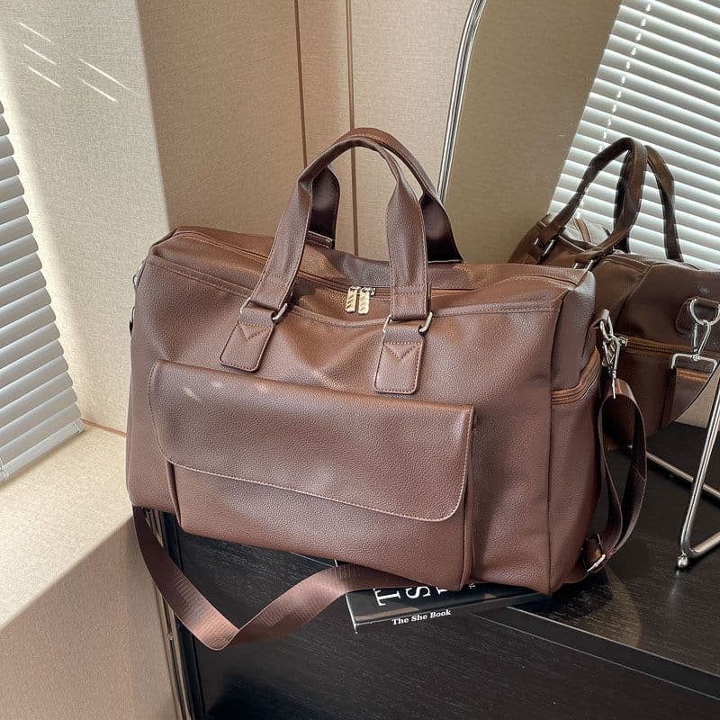 image-Travel Bag Pu Portable Fitness Large Capacity Fashion