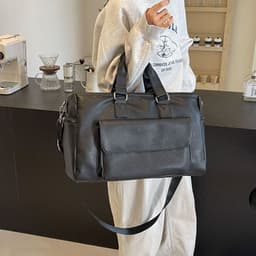 image-Travel Bag Pu Portable Fitness Large Capacity Fashion