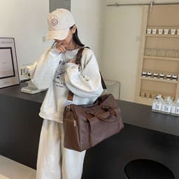 image-Travel Bag Pu Portable Fitness Large Capacity Fashion