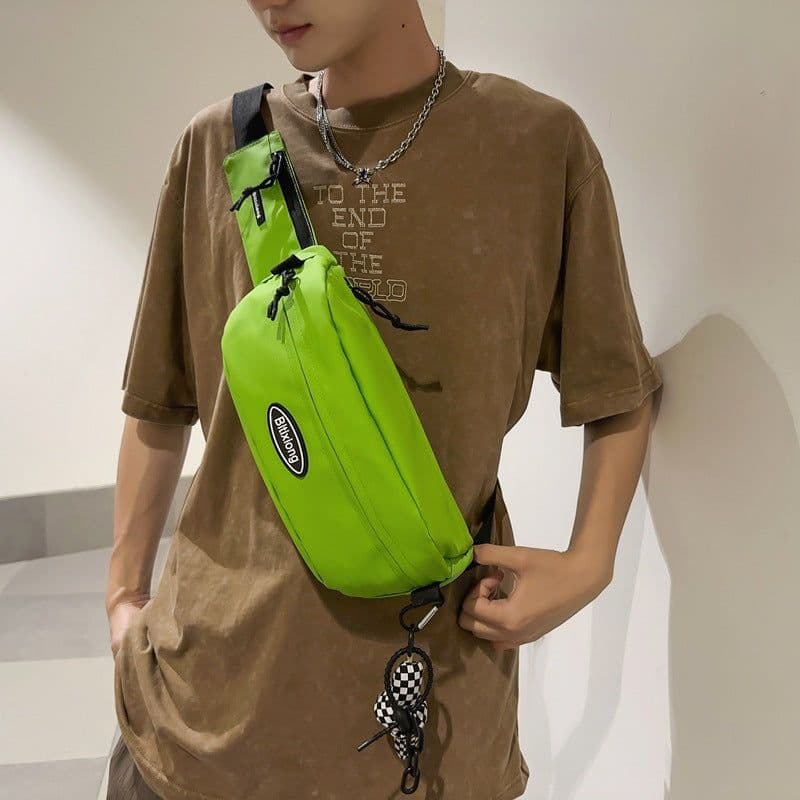 image-Canvas Crossbody Men's Chest Bag Minimalism