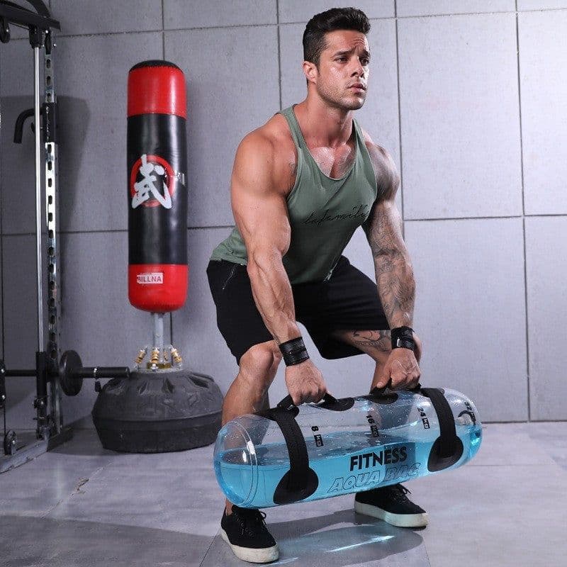 image-Transparent Cylindrical Weight-bearing Fitness Water Dumbbell Fitness Exercise Training Weightlifting Equipment