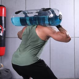 image-Transparent Cylindrical Weight-bearing Fitness Water Dumbbell Fitness Exercise Training Weightlifting Equipment