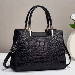 image-Women's Fashion Casual Crocodile Pattern Large Capacity Handbag