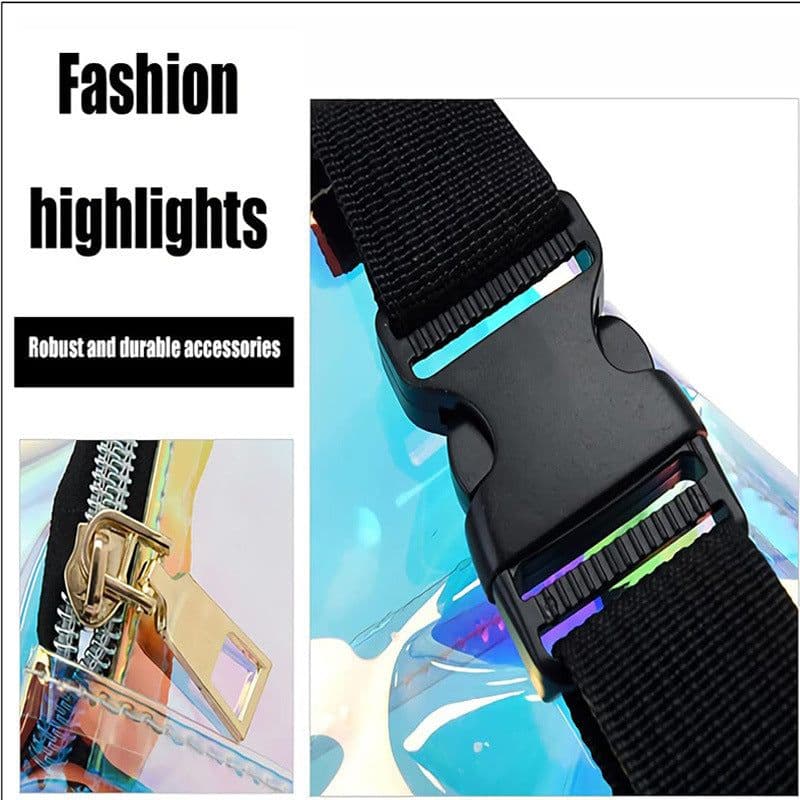 image-New Colorful Headless Waist Bag Transparent TPU Fashion Shoulder Satchel Chest Bag
