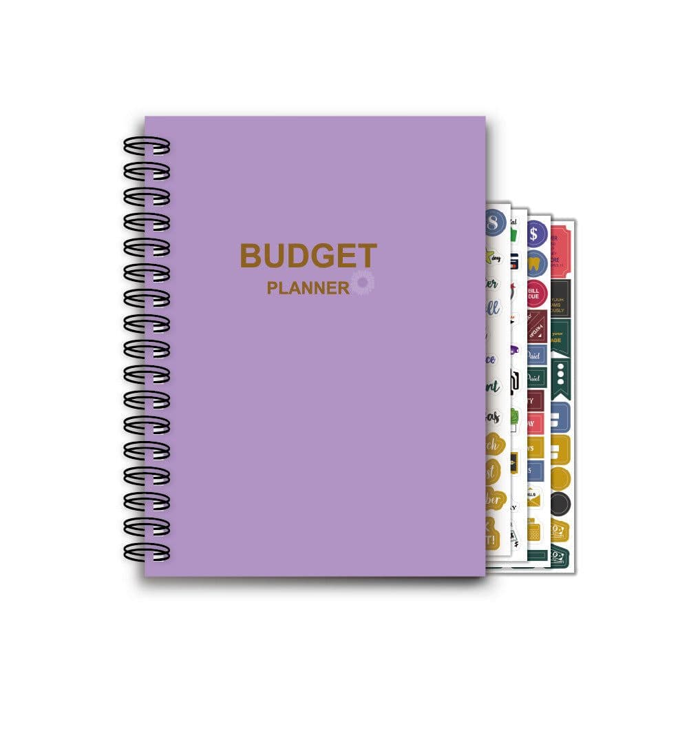 image-Coil Notebook Stickers Monthly Financial Planning English Budget Book Suit
