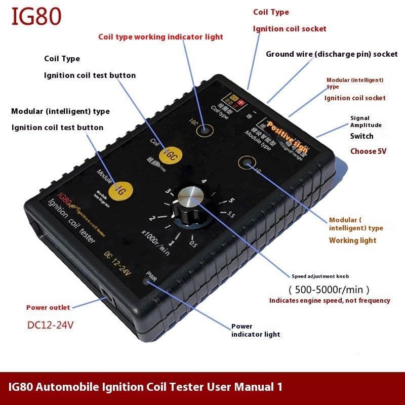 image-Automobile Ignition Coil Detector Natural Gas Gasoline Detection IG80