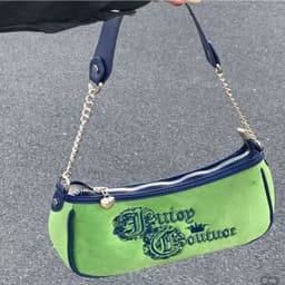 image-Vintage Grass Embroidered Velvet Shoulder Handbag
