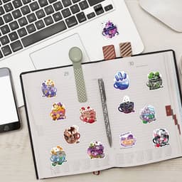 image-Colorful Tea Cup Graffiti Personality Sports DIY Luggage Scooter Waterproof Stickers