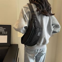 image-Cool Contrast Color Casual Simple Shoulder Messenger Bag
