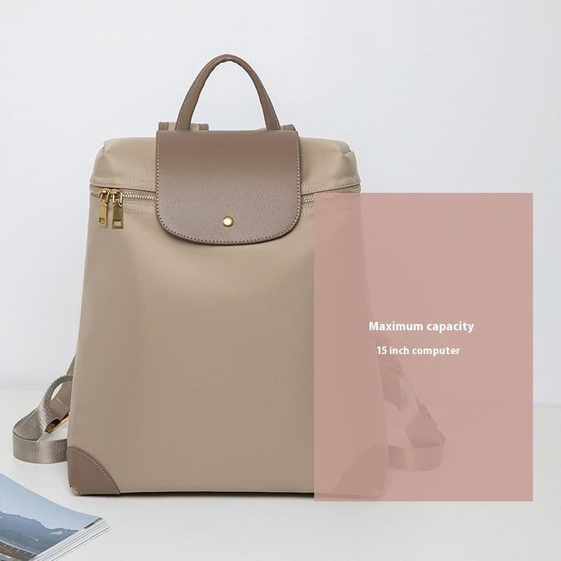 image-Backpack Casual Shoulder Hand-carrying Nylon Canvas Traveling Bag