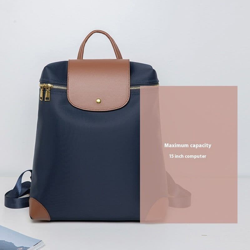 image-Backpack Casual Shoulder Hand-carrying Nylon Canvas Traveling Bag