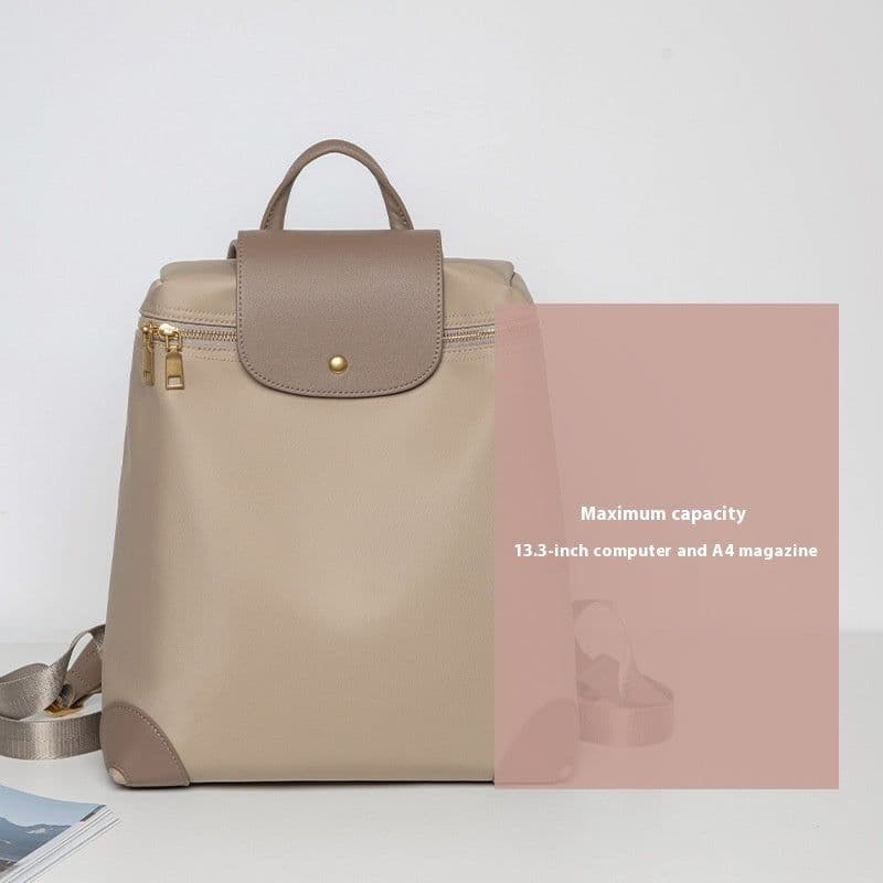 image-Backpack Casual Shoulder Hand-carrying Nylon Canvas Traveling Bag