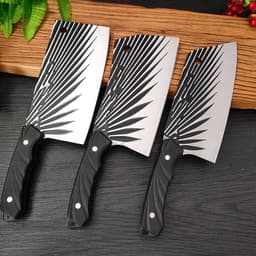 image-Oblique Hammer Pattern Hand-forged Household Meat Cutting Dual-purpose Kitchen Knife