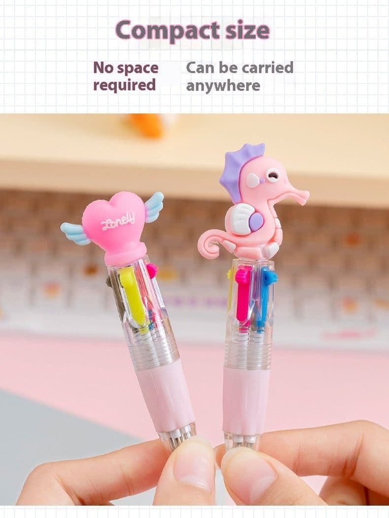 image-Cute Cartoon Cute Object Four-color Press Color Ballpoint Pen