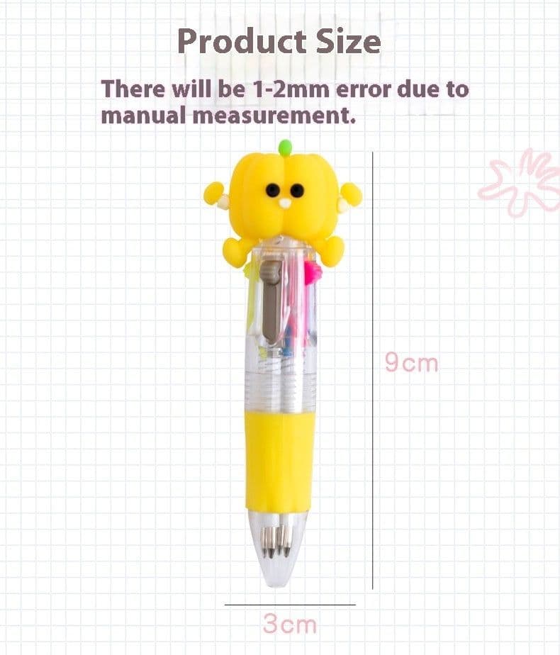 image-Cute Cartoon Cute Object Four-color Press Color Ballpoint Pen