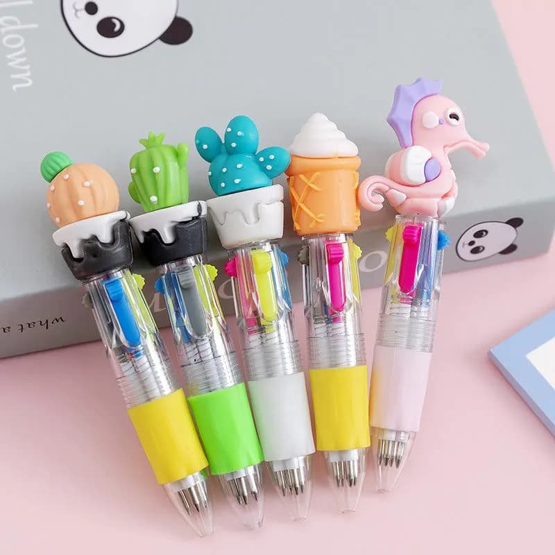 image-Cute Cartoon Cute Object Four-color Press Color Ballpoint Pen