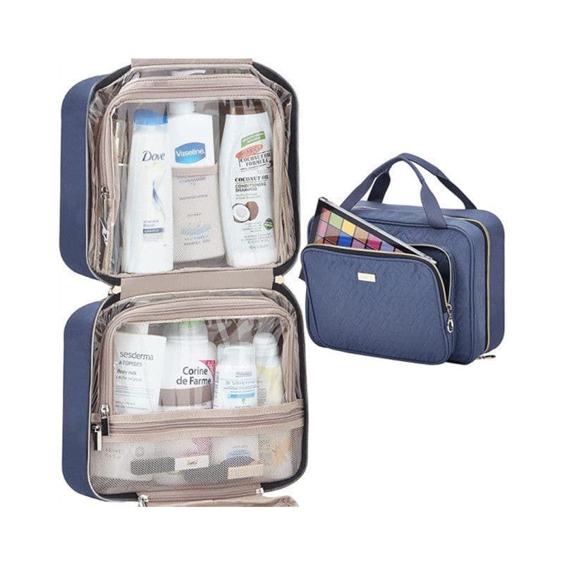 image-Outdoor Waterproof Toiletries Cosmetics Multi-functional Large Capacity Portable Cosmetic Bag