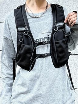 image-Crossbody Tactical Vest Bag Couple Ski Bag