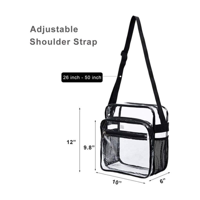 image-PVC Transparent Cross Body Crossbody Travel Portable Bag