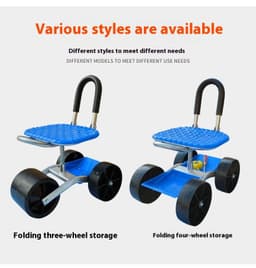 image-Garden Work Artifact Agricultural Stool Mobile Seat Lazy Car With Wheels