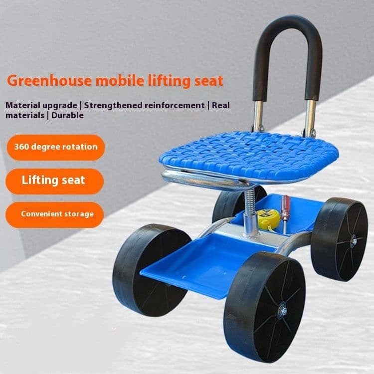 image-Garden Work Artifact Agricultural Stool Mobile Seat Lazy Car With Wheels