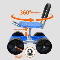 image-Garden Work Artifact Agricultural Stool Mobile Seat Lazy Car With Wheels