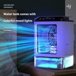 image-New Style Air Cooler Desktop Air Conditioner Fan Dual Spray Cooling Electric Fan Air Cooler USB Portable Refrigeration
