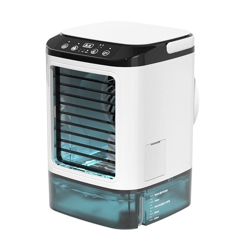 image-New Style Air Cooler Desktop Air Conditioner Fan Dual Spray Cooling Electric Fan Air Cooler USB Portable Refrigeration