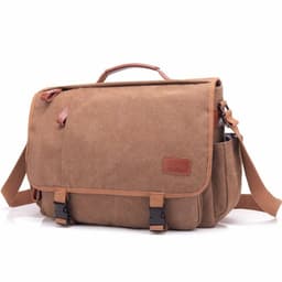 image-Men's Canvas Waterproof Large Capacity Shoulder Bag