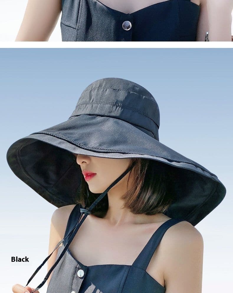 image-Wide Brim Neck Protection Protection Hat Female UV Protection Outdoor Big Brim Sun Hat